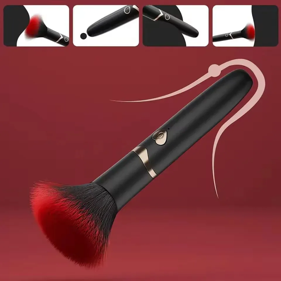 Vibrerende makeupbørste massageapparat Stærkt chok kvindelig orgasme klitorisstimulator 7-trins AV Wand Vibrator Voksen sexlegetøj til kvinder — image 3