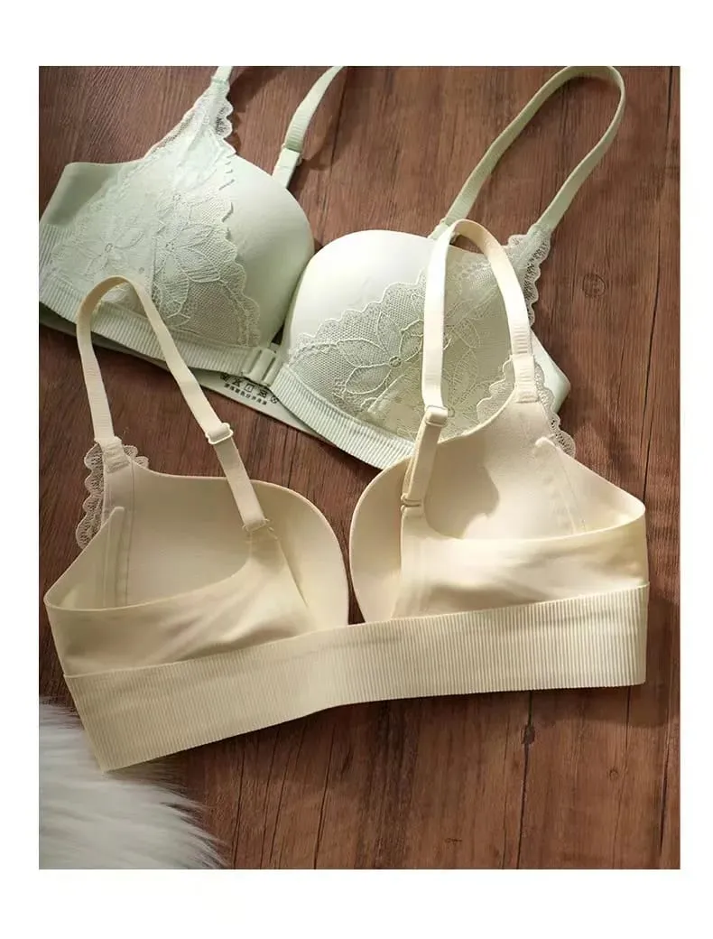 Sexy Spitze Verschluss Vorne Push-Up Bh Kleine Brust Sammeln Anti-schlaffe U-förmigen Rückenfreien Bh Dessous Für frauen — image 4