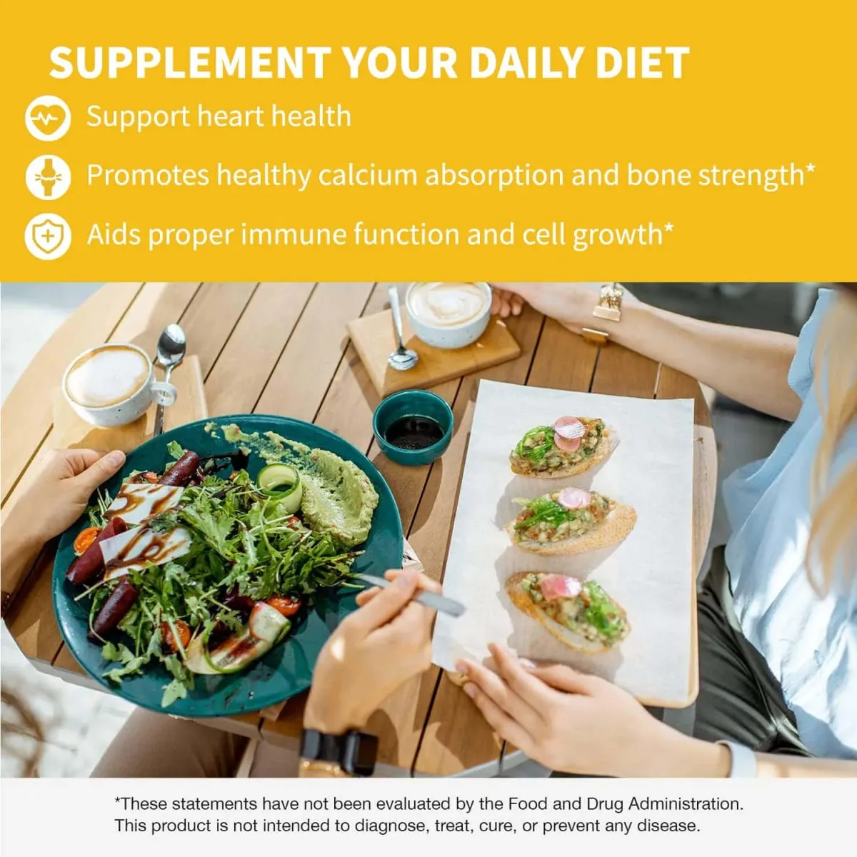 Vitamin D3 K2 MK-7 Supplement Næringsstofstøtte til knoglesundhed Tænder Hjertesundhed og immunfunktion 120 kapsler — image 2