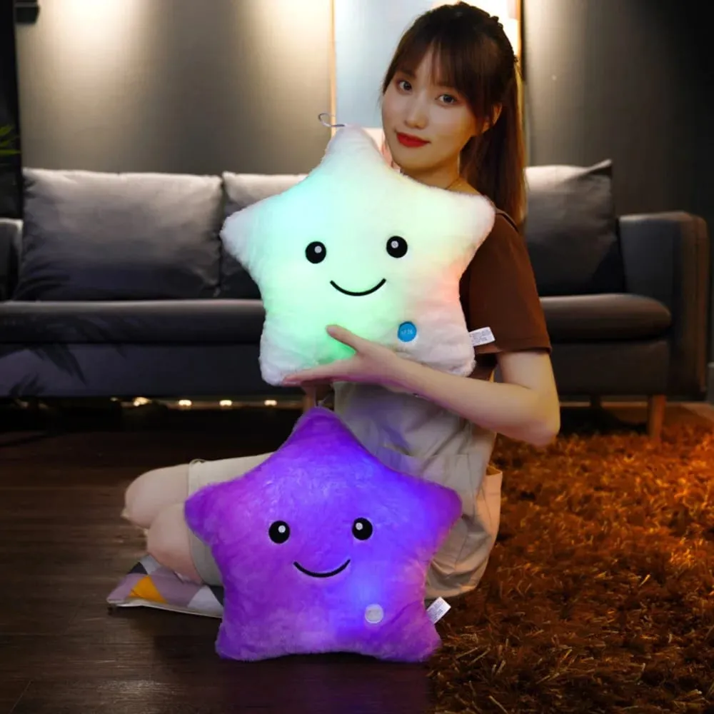 Cute LED Electronic Star Plush Toy Star Soft LED Star Doll Laruang Dekorasyon sa Bahay Mga Laruan ng Baby Kid Soft Star Pillow — image 8