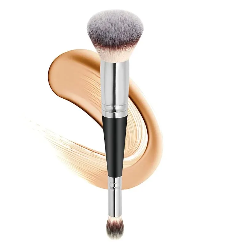Pincéis de maquiagem profissional de cabeça dupla 2 em 1, pincel de base, corretivo, iluminador, pó, blush, ferramentas de maquiagem de beleza — image 9