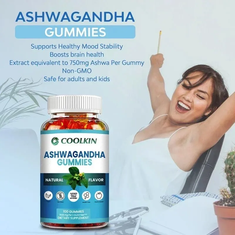 Gummies Ashwagandha - บรรเทาความเครียดปรับปรุงความเข้มข้นส่งเสริมสมองและสมดุลพลังงานและปรับปรุงสุขภาพการนอนหลับ — image 7
