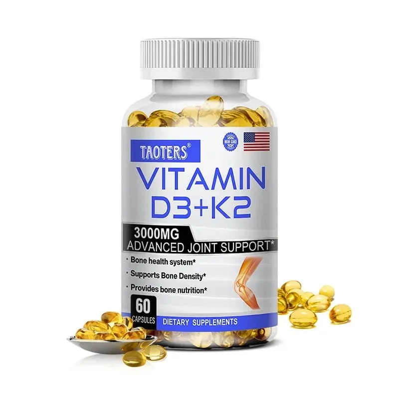 Vitamin D3 K2 Capsule Promotes Strong Bones Calcium Absorption for Teeth Heart Cardiovascular Health — image 8