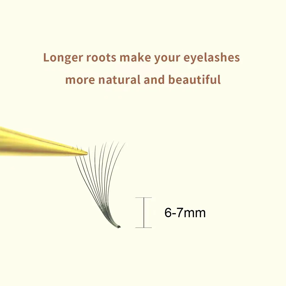 Tbestt Sharp Thin Pointy Base Premade Fans Lashes 5D 6D 8D 10D 12D Middle Stem Russian Volume Fans Eyelash Extensions — image 5