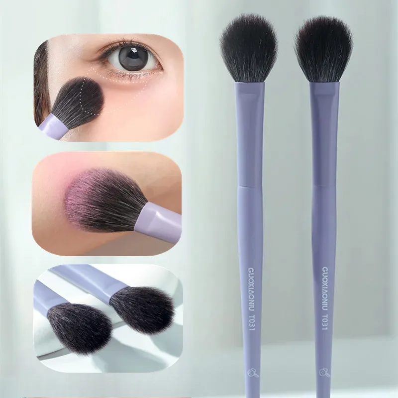 1 brocha para colorete púrpura súper suave, brocha para sombra de ojos y contorno de base, brocha para resaltar cejas y sombras, brochas de maquillaje — image 2