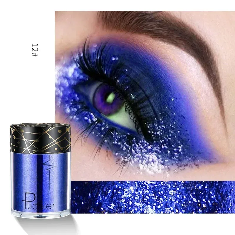 Ny Glitter Øjenskygge Professionel Makeup Monokrom skinnende Øjenskygge Pailletter Universal Party Cosmetic — image 24