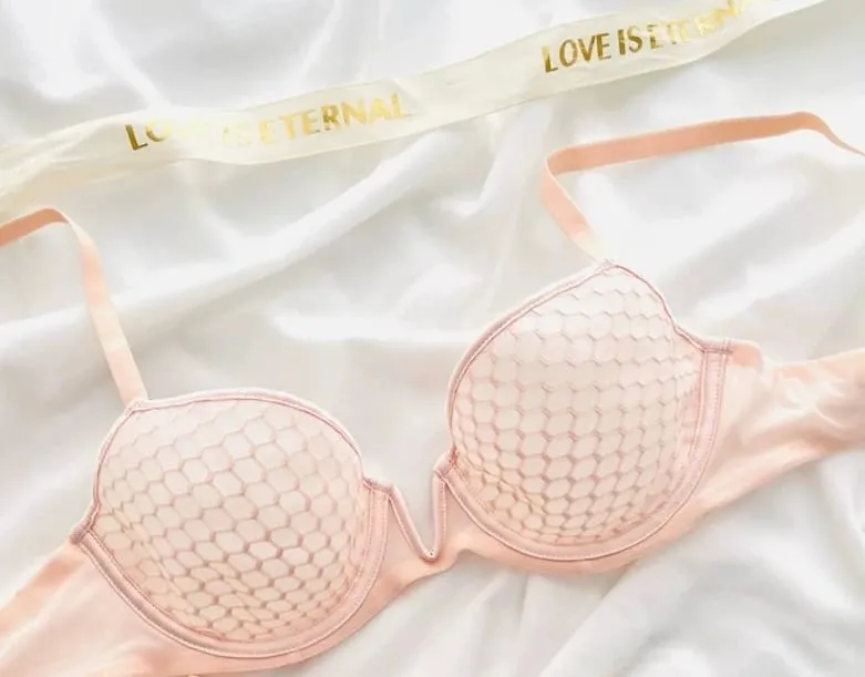 Halv kop minimizer bh til kvinder sommer ultra tynd blød bøjle push-up fransk dyb v-hals plus størrelse brystholder 34-44 B-C CUP — image 12