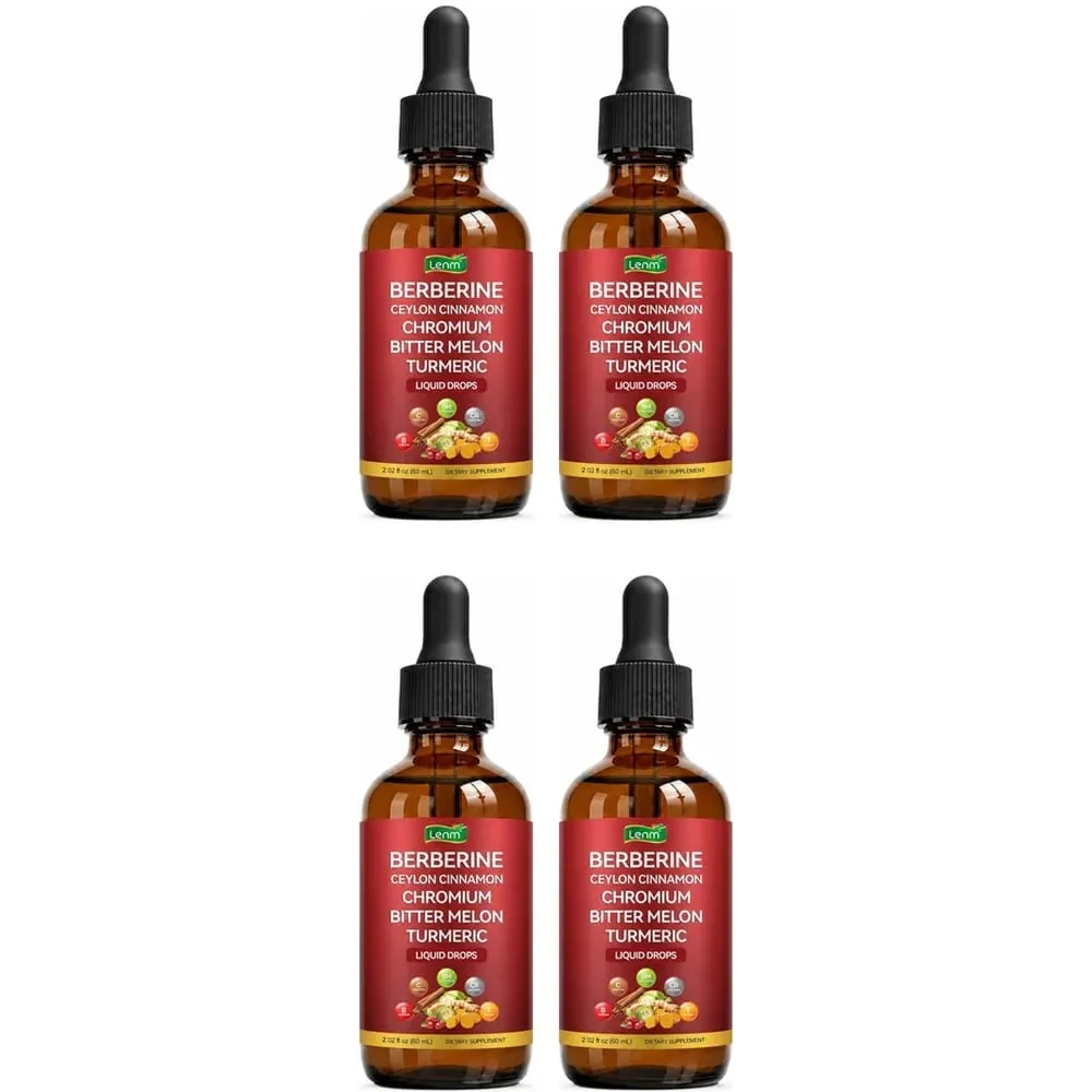 Berberine Complex Gocce Supporto metabolico 100% zucchero naturale e senza alcol Equilibrio sano dello zucchero nel sangue e salute dell'apparato digerente — image 10