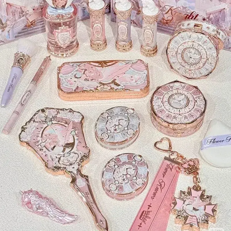 꽃은 나이트 유니콘 메이크업을 알고 있습니다 5pcs 선물 세트 립스틱 블러쉬 클라우드 세팅 파우더 Lipliner 아이 섀도우 화장품 키트 Maquillage — image 7