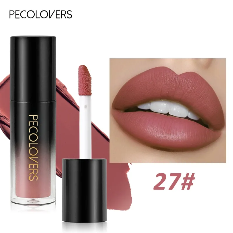 หลายสี Matte Velvet ลิปกลอสกันน้ำ Long-Lasting Non-Stick CUP Smooth ลิปสติกใช้สีสูง Rendering — image 8
