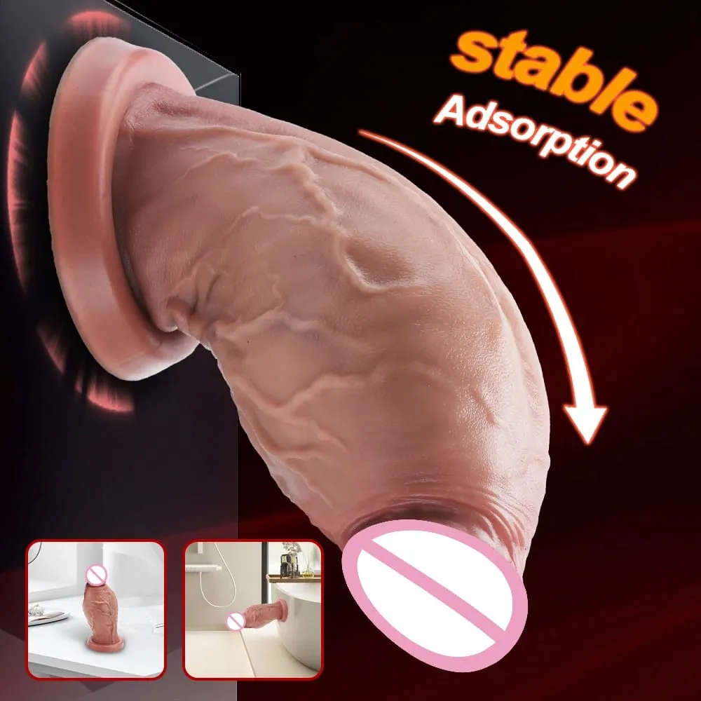 XXL Spuer Bigger Realistic Dildos Thick Silicone Anal Dildo Expander Thick Penis Adult Sex Toys Masturbation Butt Plug — image 4