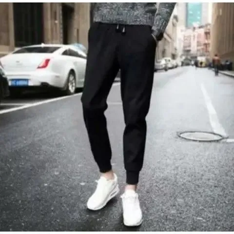 High-end Men's White Pants Simple Summer Trendy Men's Business Clothing Cotton Small-footed Jeans Slim-fitting Man Clothes Pants — image 5
