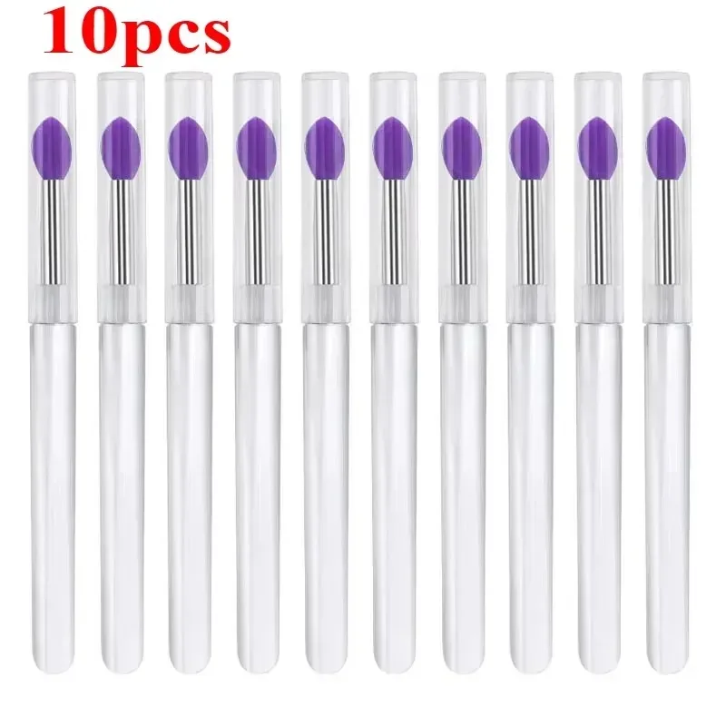 3/5/10PCS Wiederverwendbare Lippen Pinsel Silikon Lippen Maske Applikator Transparent Lippenstift Werkzeug Für Lip Gloss Lidschatten pinsel Make-Up-Tools — image 18