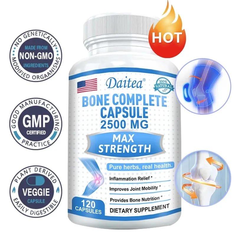 Capsule ossee di collagene Calcio, magnesio e vitamine Supportano la densità ossea Assorbimento del calcio Cartilagine e salute delle articolazioni — image 2