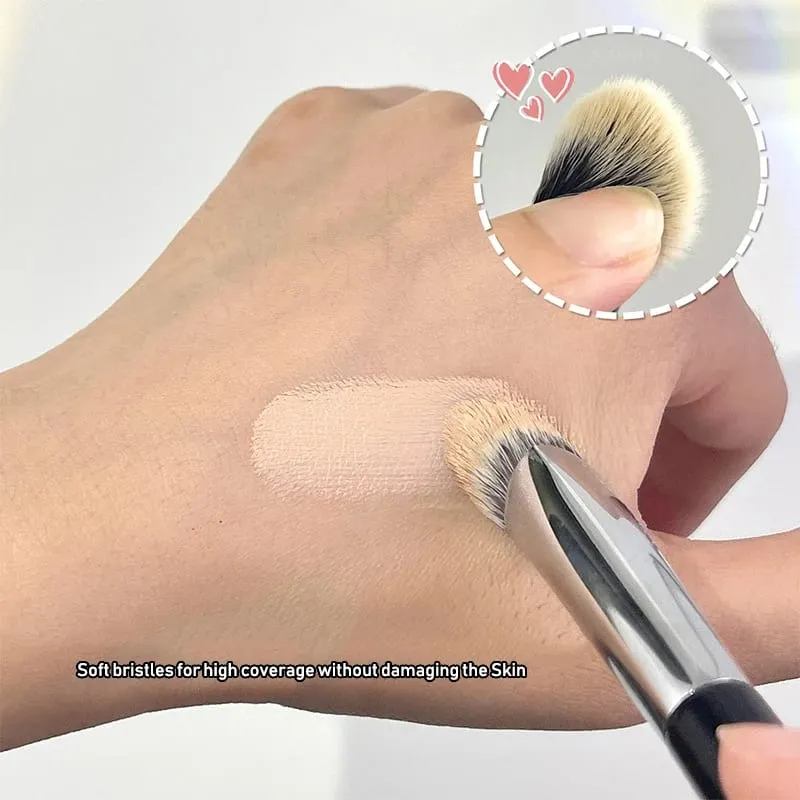 Dreieckiger, abgeschrägter Concealer-Pinsel, dunkle Augenringe, Akne-Flecken, Concealer, Kosmetikpinsel, Details, Hervorhebung von Akzenten, Make-up-Pinsel — image 4