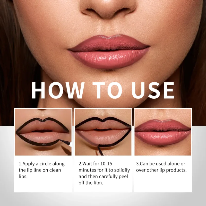 Lakerain Peel Off Lip Liner, wasserfest, wischfest, langanhaltende Farbe, lichtecht, hydratisiert, nährt das Lippenkontur-Make-up — image 4