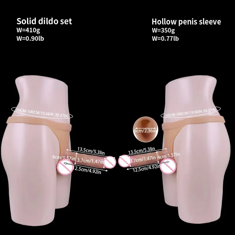 Nowe silikonowe stałe, puste Dildo z stringami nakładka na penisa nakładka na penisa wysoka elastyczność Cock Extender T-Back dla dorosłych 18+ męska zabawka erotyczna — image 8