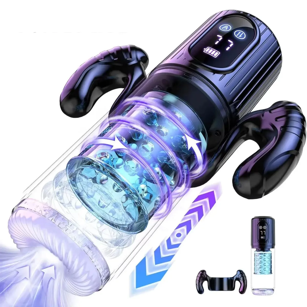 High Speed Automatic Thrusting Rotating Piston Stroker Masturbator Telescopic Vagina Blowjob Masturbation Sex Toys for Men 18 — image 1