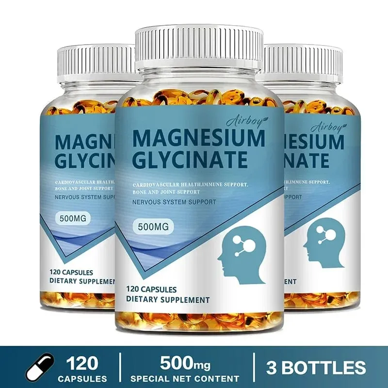 Magnesium Glycinate - Nerves System Improve Mood Nervous Muscles Recovery Heart Health Sleep Quality Support — image 11