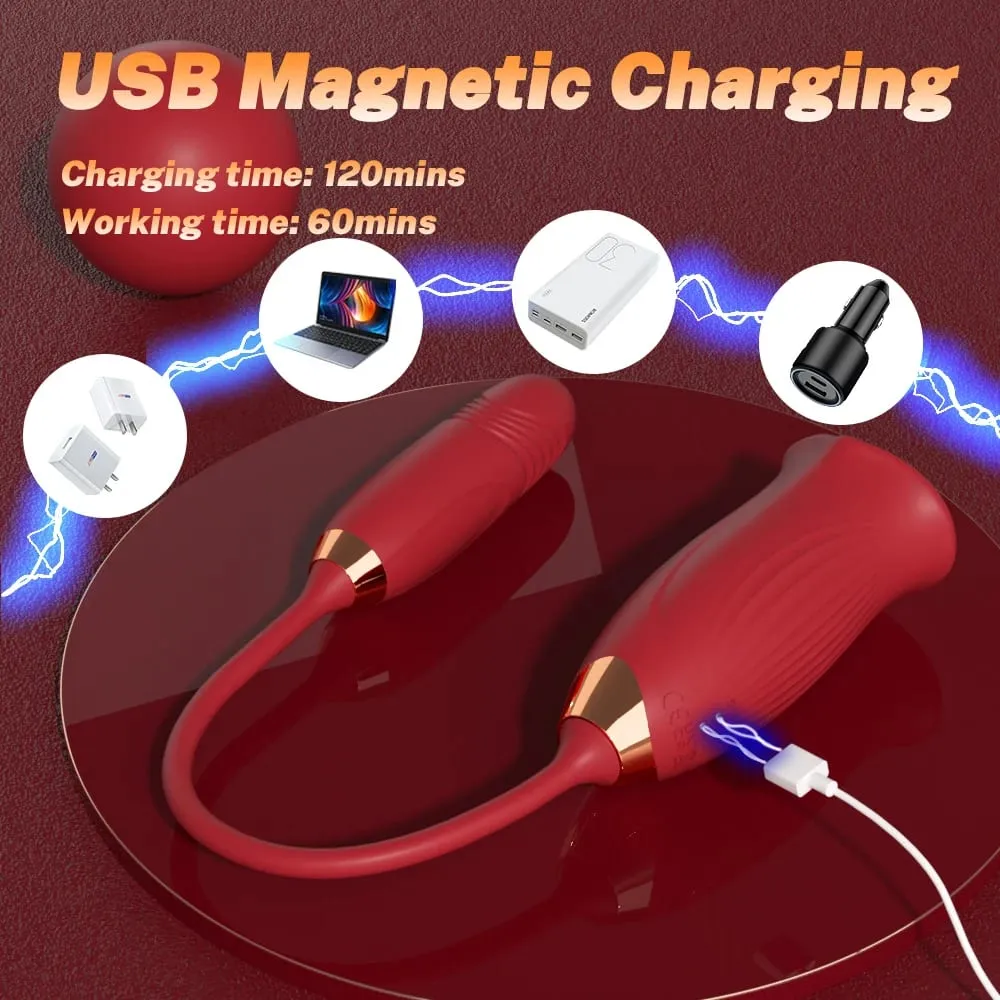 Thrusting Sucking Vibrator for Women Tongue Licking Nipple Clit Stimulator G-spot Dildo Massager Love Egg Sex Toys Couples