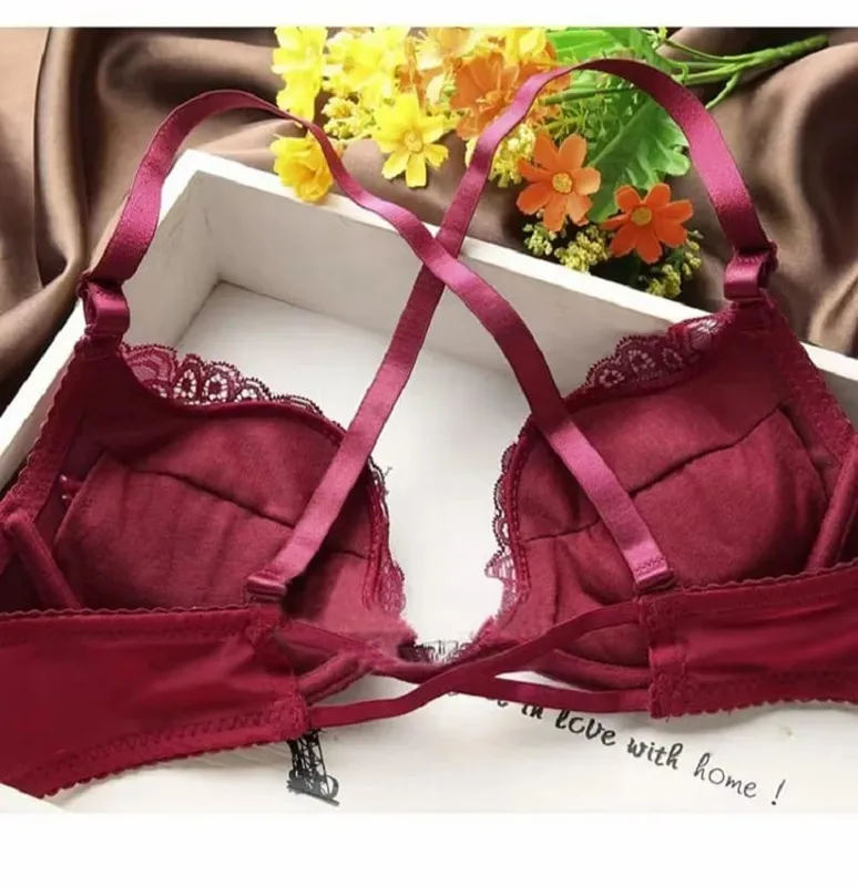 Ensemble de soutien-gorge sexy en dentelle avec boucle avant, dos nu, lingerie réglable — image 5