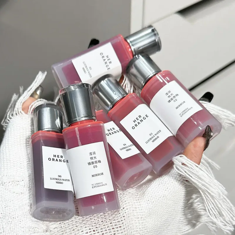 Herorange Hydrating Gloss Lip Tint Watery Texture ริมฝีปากแก้วอวบอิ่ม Long Lasting Non-Dry Dating Daily Makeup — image 4