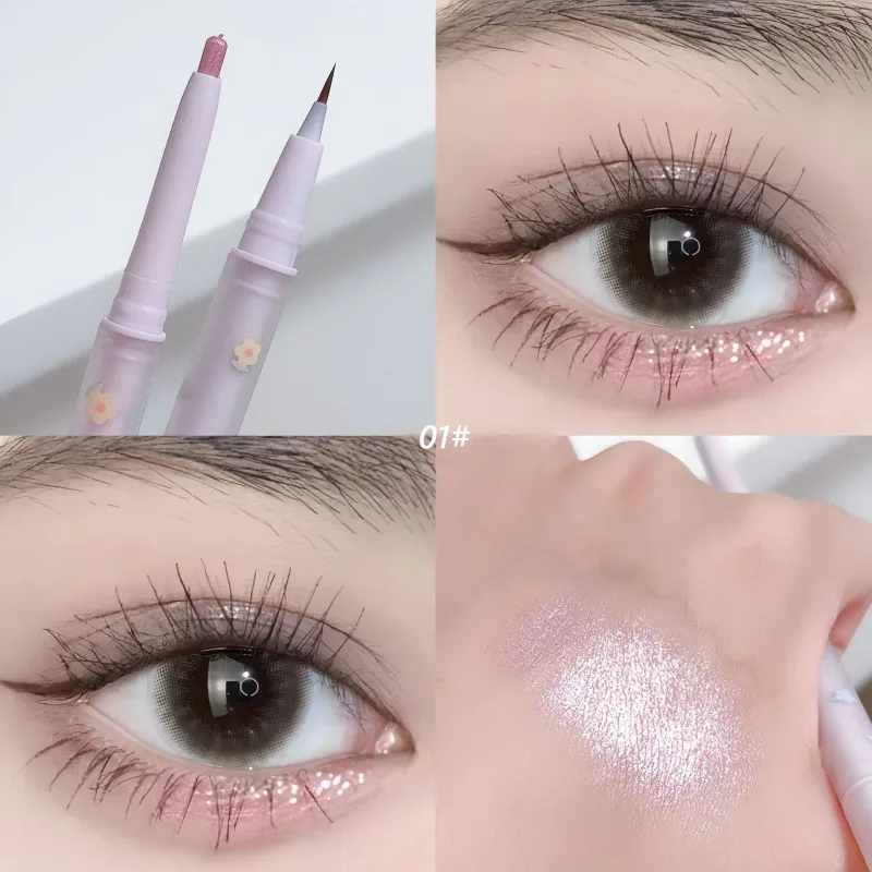 Eyeliner liquido a doppia testa Matita per ombretto Eye Highlighting Eyeshadow Stick Penna gel per trucco naturale per occhi grandi — image 4