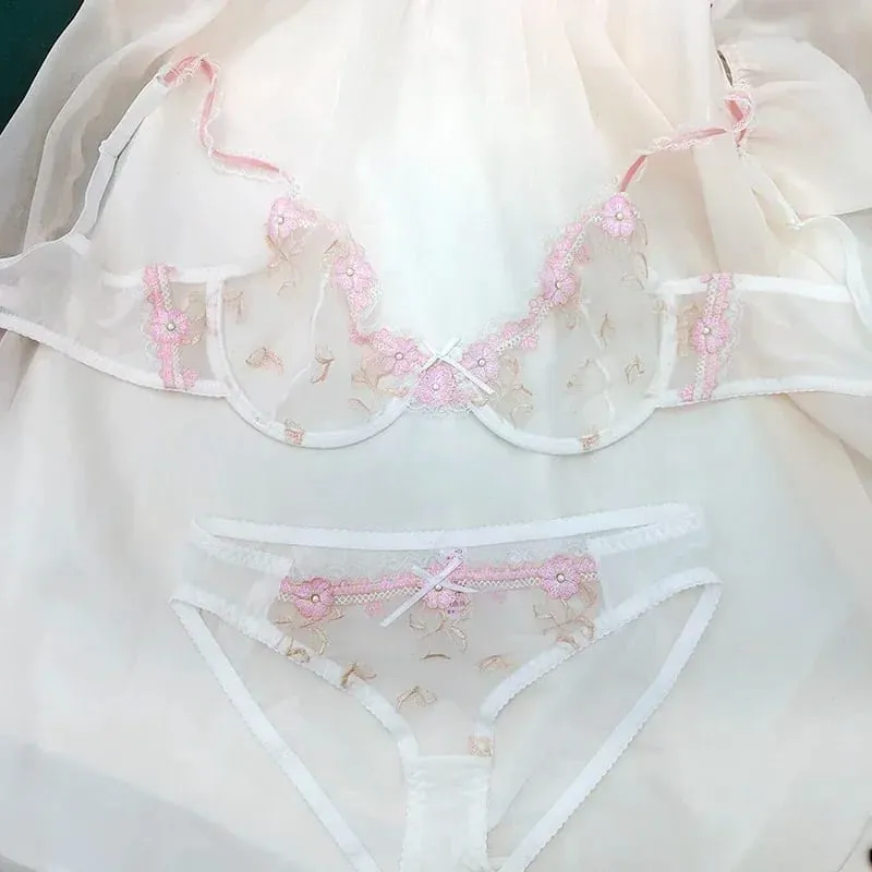 Ensemble de soutien-gorge Push-Up en dentelle brodée, poitrine complète, Petite, Support de levage réglable, Anti-affaissement, respirant, Lingerie Sexy pour femmes — image 9