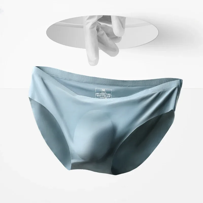3PC Herrenunterwäsche aus Eisseide, Sommer atmungsaktiv, schnell trocknend, nahtlose Shorts, transparent, ultradünn, personalisierbar — image 7
