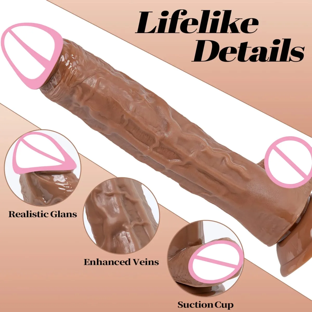 สมจริงDildoพร้อมถ้วยดูดการเจาะAnal G-Spot Masturbatorอวัยวะเพศชายของเล่นสำหรับผู้ใหญ่ขนาดใหญ่Dildosสำหรับผู้หญิงยางCock Gode — image 2
