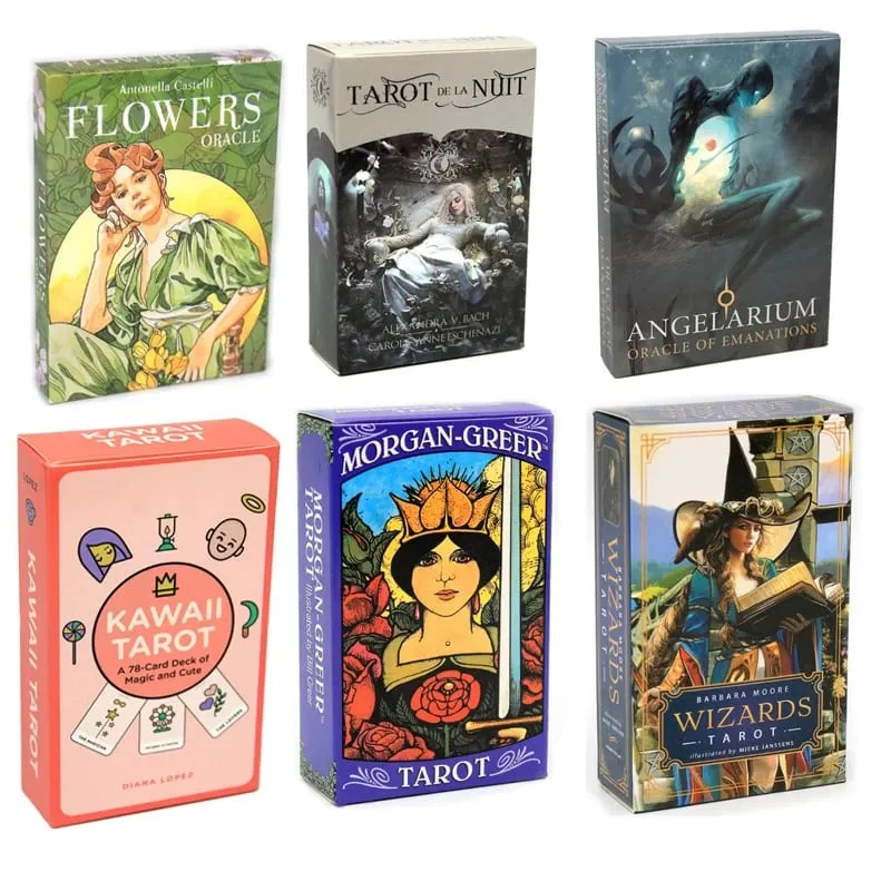 Magan Talia kart tarota Pogańskie koty Karty Wyroczni Gry planszowe Arcanum Tarot De La Nuit Manara Czarodzieje Morgan Greer Kawaii — image 4