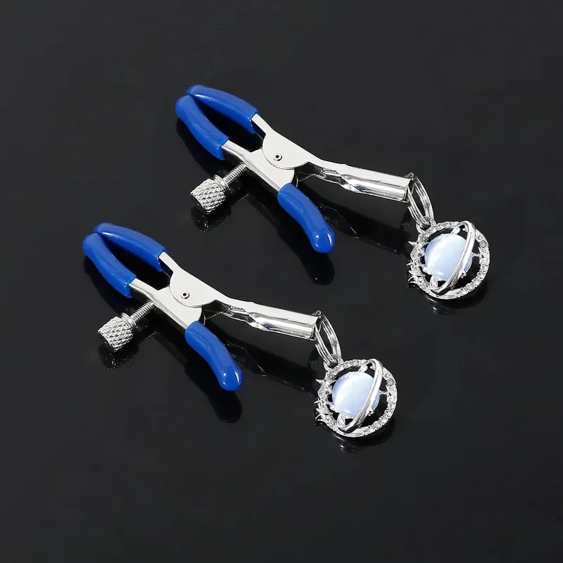 Morsetti per capezzoli Set 7 paia Vite regolabile Pendenti con ciondoli carini Morsetti per seno BDSM Fetish Gioielli per il corpo Giocattolo adulto del sesso Donne — image 8