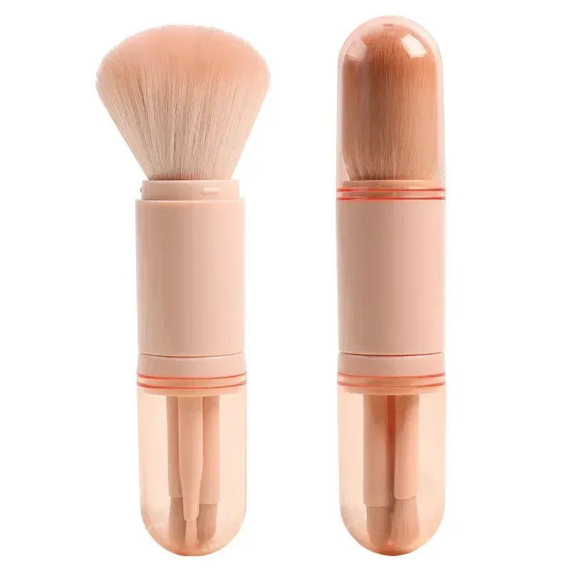 4 pz/set 4 In 1 Pennello Per Trucco Telescopico Pennelli Per Trucco Da Viaggio Portatile Set Ombretto In Polvere Sciolto Mini Pennello Per Trucco Strumenti di Bellezza