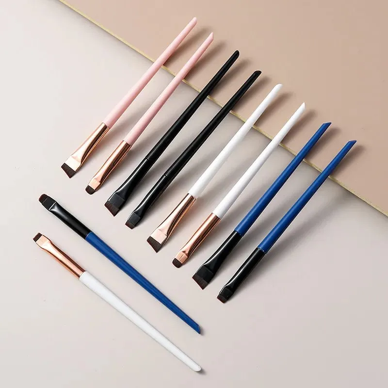 3 ชิ้น/เซ็ตใบมีดแปรงอายไลเนอร์แปรงคิ้วแบบพกพาแบน Fine Eye Liner Brow Contour แปรงแต่งหน้าแปรงแต่งหน้าชุด — image 6