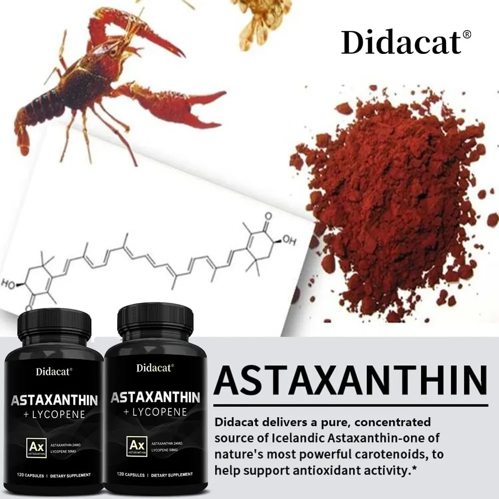 천연 아스타잔틴 24 Mg 강력한 항산화제는 심혈관 건강, 관절 건강을 지원하고 면역력을 향상시킵니다. — image 2