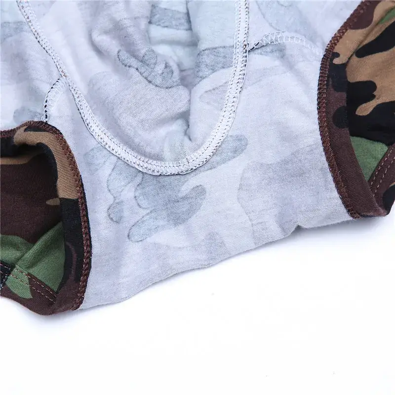 ผู้ชายชุดชั้นในผ้าฝ้าย Camouflage กางเกงนักมวยกางเกง Bulge POUCH PLUS ขนาดวัยรุ่น Breathable Underpants หนุ่มชุดชั้นในชาย — image 2