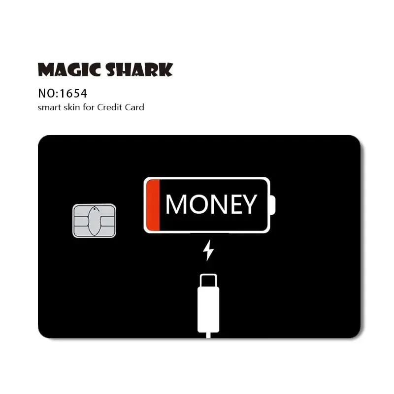 2026 New Magic Shark Anime Money Charge 404 Error ID Game Machine Film Skin Sticker for Debit Bank Credit Card — image 22