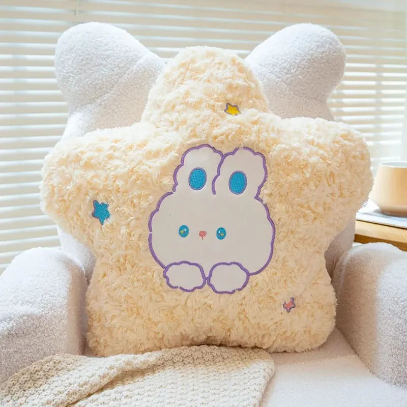 45cm Kawaii Kissen Kaninchen Cartoon Sterne Mond Kissen Kissen Kreative Glück Weiche Familie Plüsch Spielzeug Sofa Home Decor plüsch Kissen