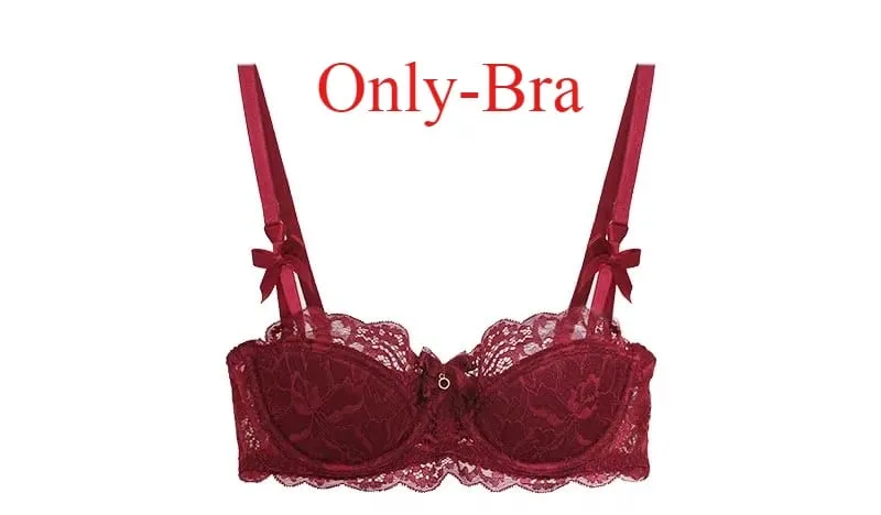 Français Pure Desire Bralette petit buste AB tasse Push Up sans fil dentelle soutien-gorge pour fille potelée nœud conception mince pli confort grande taille — image 12