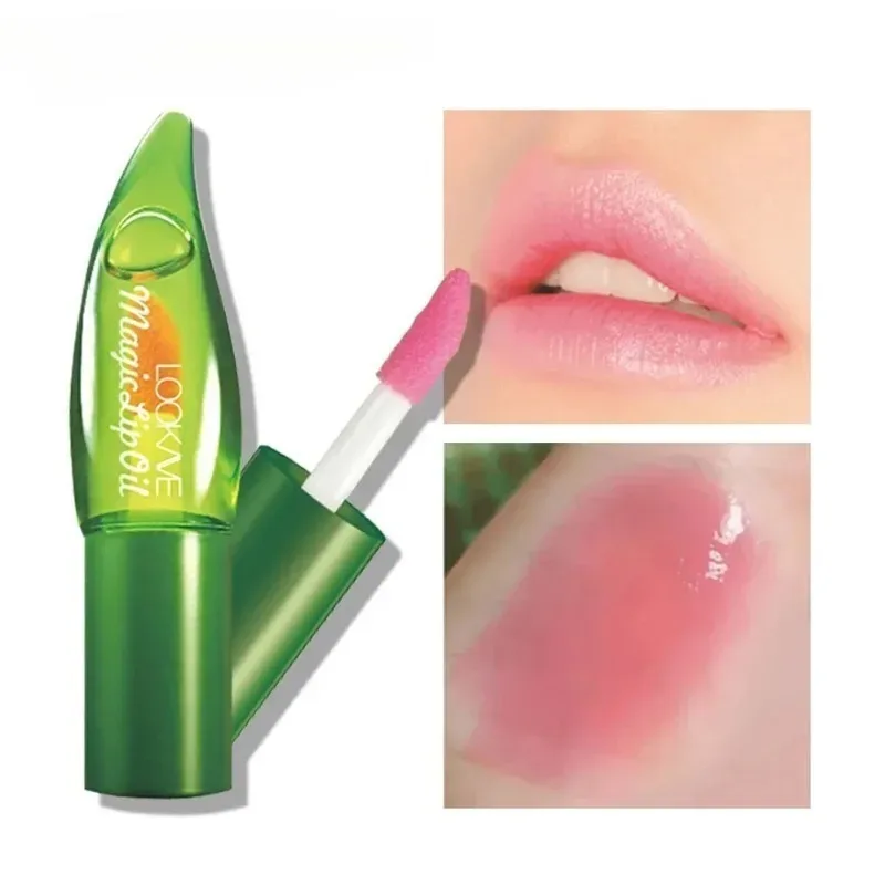Aloe Vera Moisturizing ลิปสติกธรรมชาติยาวนานอุณหภูมิสีเปลี่ยน Lip Balm Fade-Resistant Nourishing LIPS Care แต่งหน้า — image 14