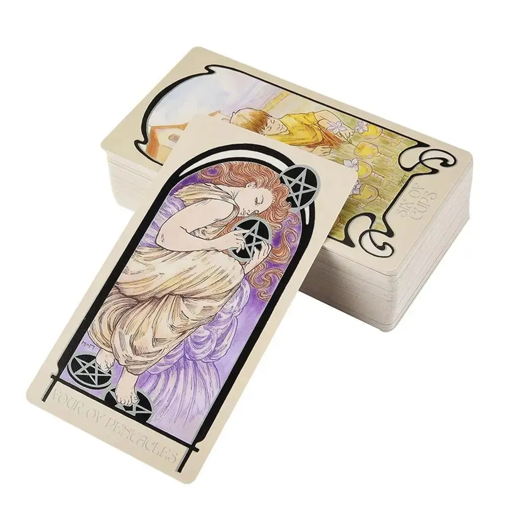 Cartas de tarô com visões etéreas, baralho de 80 cartas de adivinhação misteriosa para mulheres e meninas, jogos de tabuleiro — image 2