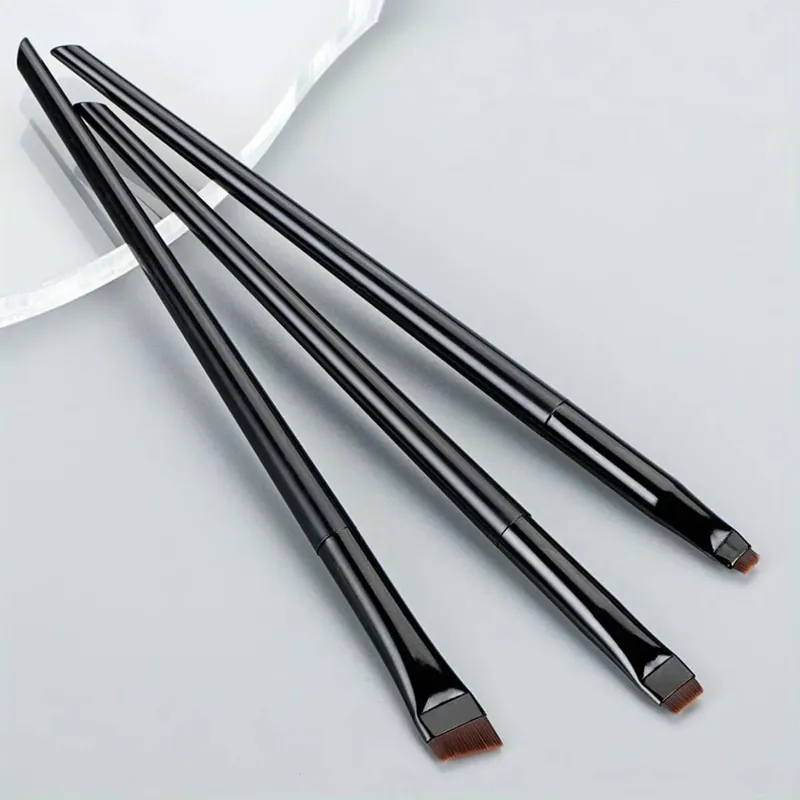 4 stks Blade Make-up Kwasten Schuine Dunne Wenkbrauw Borstel Platte Fijne Eyeliner Borstel Professionele Liner Brow Make Up Tools — image 11