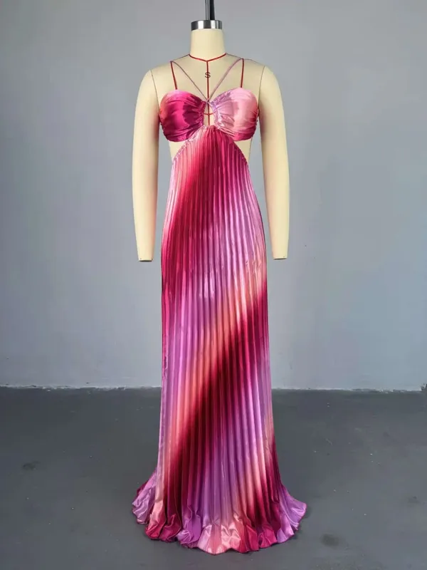 ซม.YAYA 2025 ElegantแขนกุดหวานGradientยาวผู้หญิงชุดBeach Partyชุดราตรีเซ็กซี่ชุดจีบ
