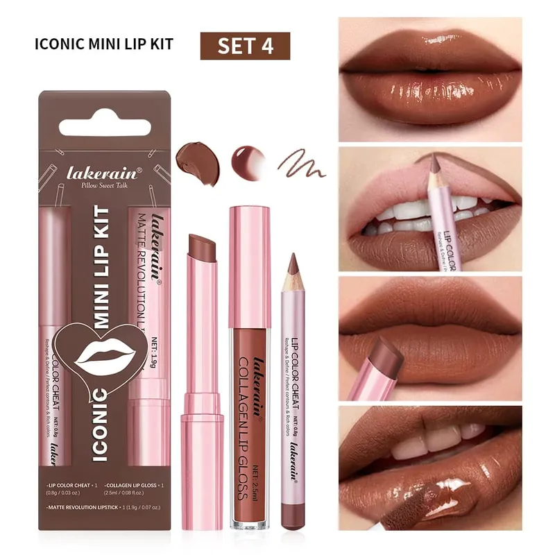 กันน้ำ Long Lasting Matte ลิปสติกสีดำชุด Velvet Liquid Lip GLOSS Lip Liner ชุดคราบสีแดงฮาโลวีน Goth แต่งหน้า — image 9