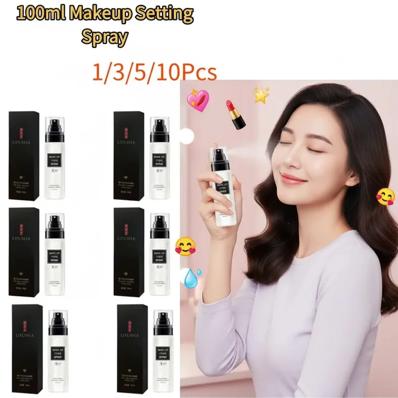 1/3/5/10 stk 100ml Makeup Indstilling Spray Makeup Fixer Spray Langtidsholdbar oliekontrol Hydraterende Makeup Fixing Indstilling Spray Cosmeti