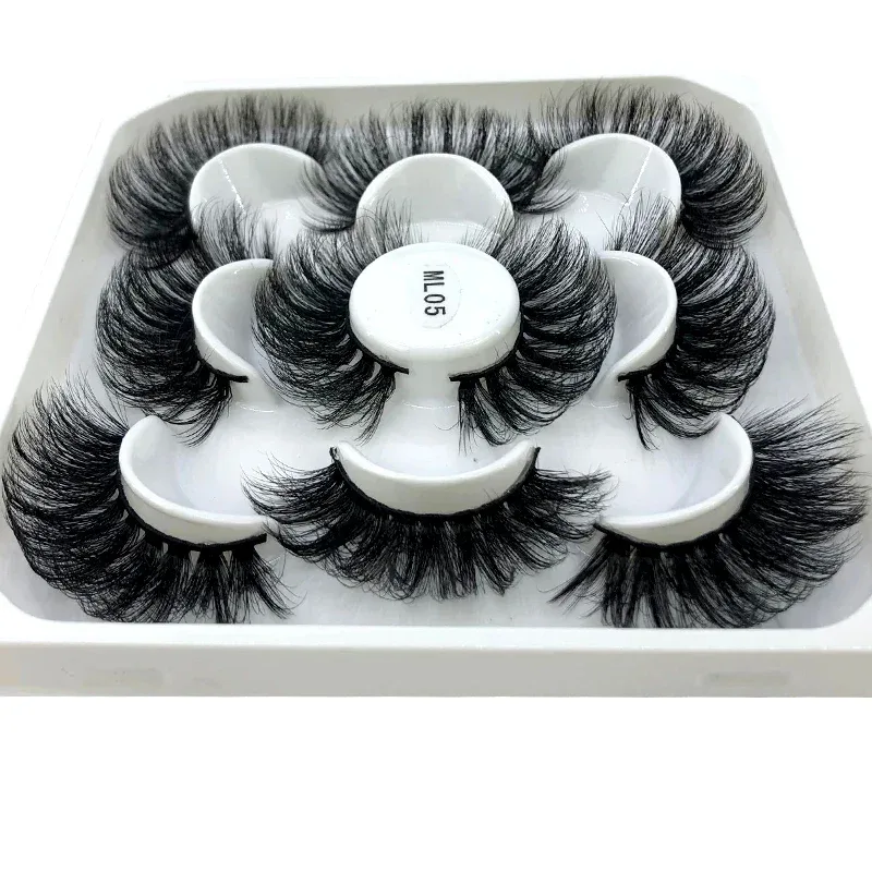 2/4 pairs of natural false eyelashes 3D mink eye eyelash extension mink eye eyelash beauty — image 7