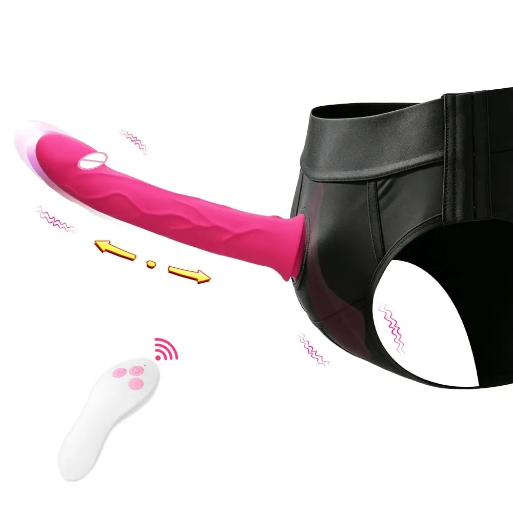 Vibratore spintore, telecomando, cinturino vibrante in silicone, punto G, indossabile, vibratori, mutandine, giocattolo del sesso per le donne — image 1