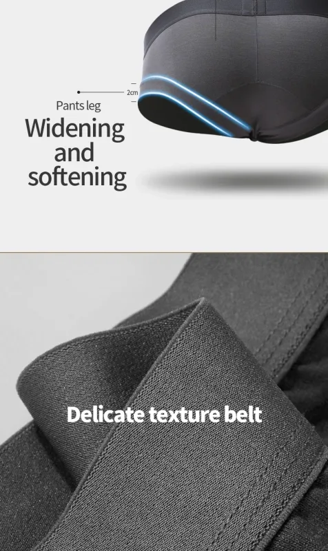 5PCSSlip da tre pezzi da uomo con custodia a forma di U, tessuto modal, traspirante, pantaloni a vita bassa estivi per giovani — image 13