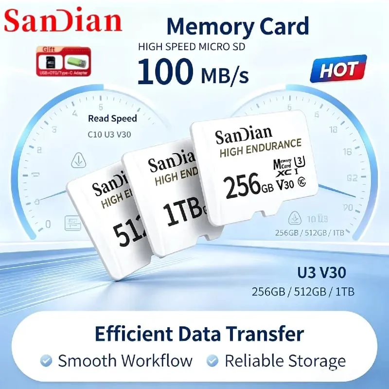 Scheda di memoria Micro TF SD originale Classe 10 128 GB 256 GB U3 V30 Scheda di memoria Flash ad alta velocità A2 4K Video per Samrtphone PC Camera — image 1