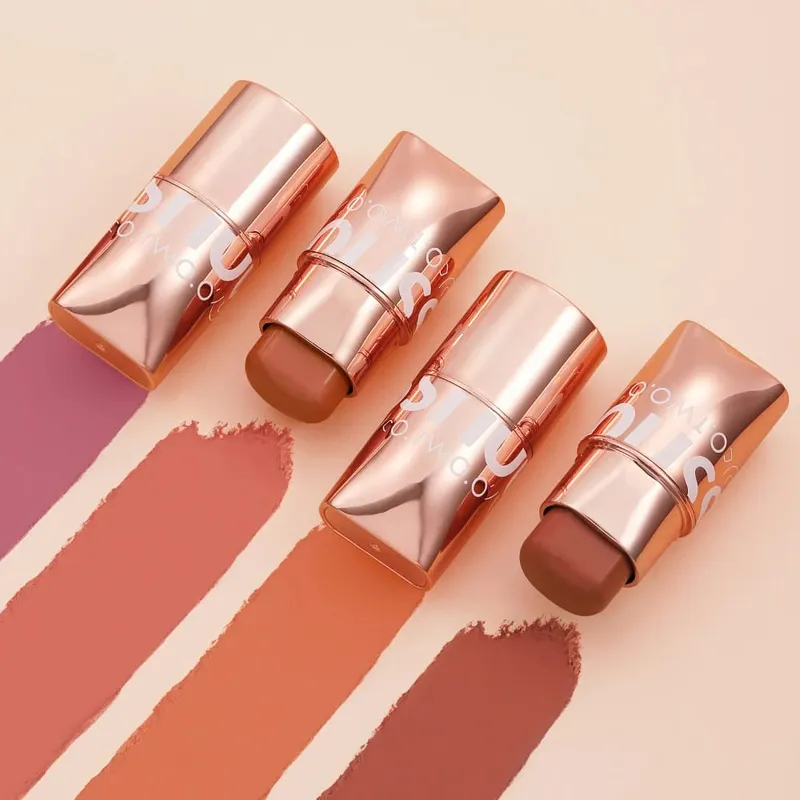 O.TWO.O 2-teiliges Make-up-Set mit mehreren Lippenstiften, Rougestift, Gesichtsgrundierung, Make-up-Basis, ölkontrollierend, wasserfest, leicht, Make-up für Frauen — image 5